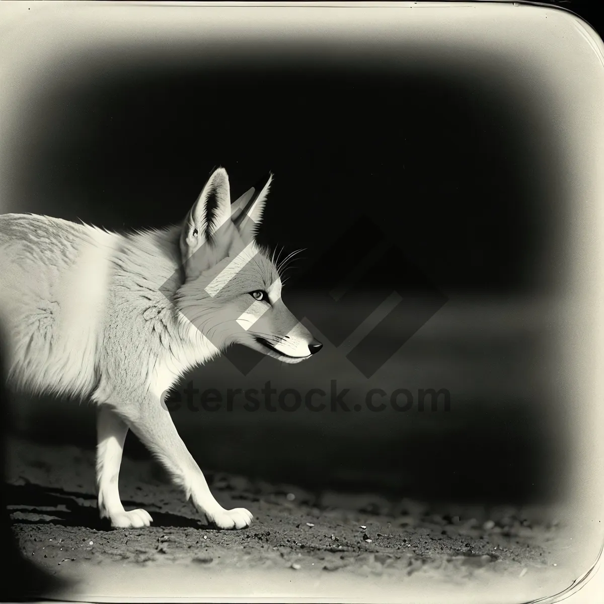 Picture of Furry Arctic Fox with Captivating Eyes