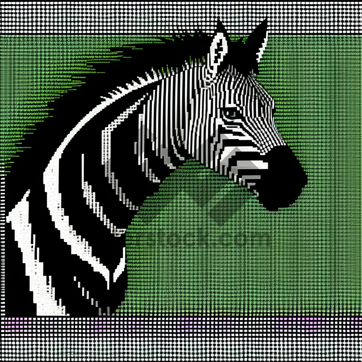 Picture of Futuristic Zebra in Modern Safari