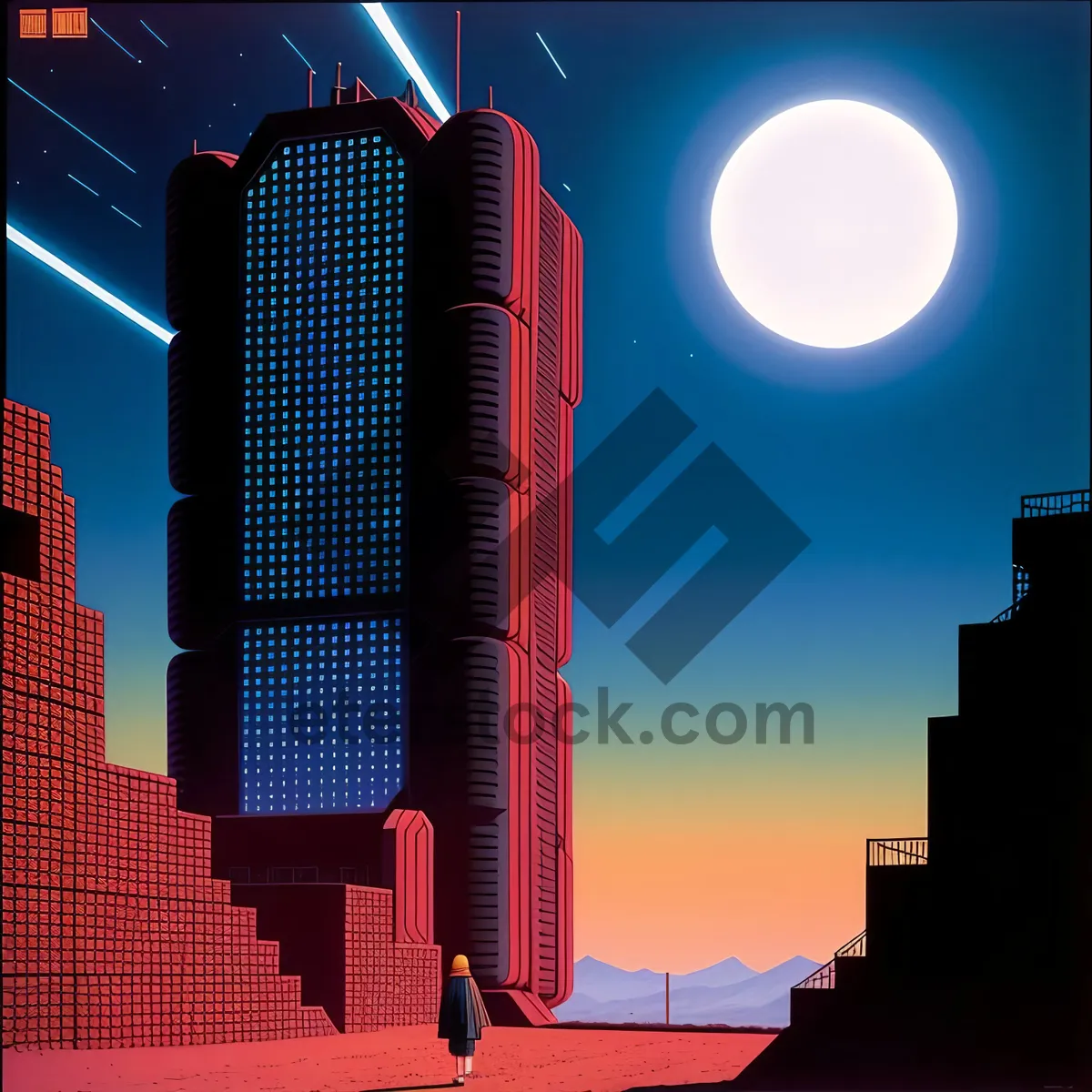 Picture of Metropolitan Skyline - Modern Cityscape with Skyscrapers