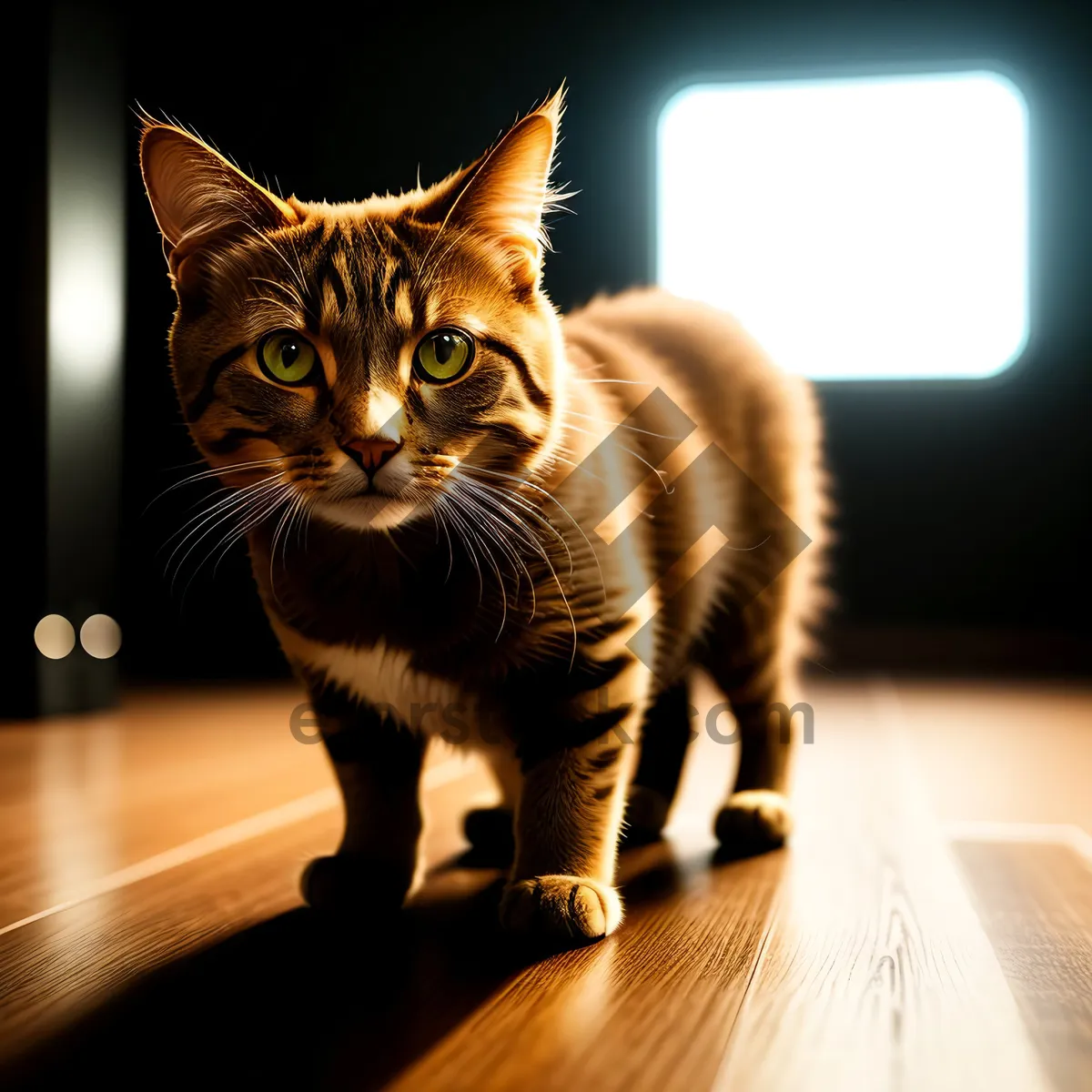 Picture of Curious Kitty with Adorable Whiskers