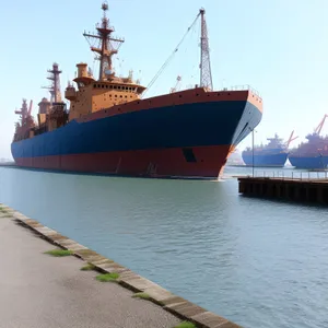 Maritime Industry: Container Ship at Sea