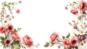Floral Silhouette Graphic Wallpaper with Grunge Elements