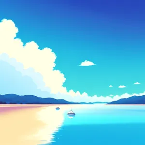 Serene Summer Seascape under Clear Skies