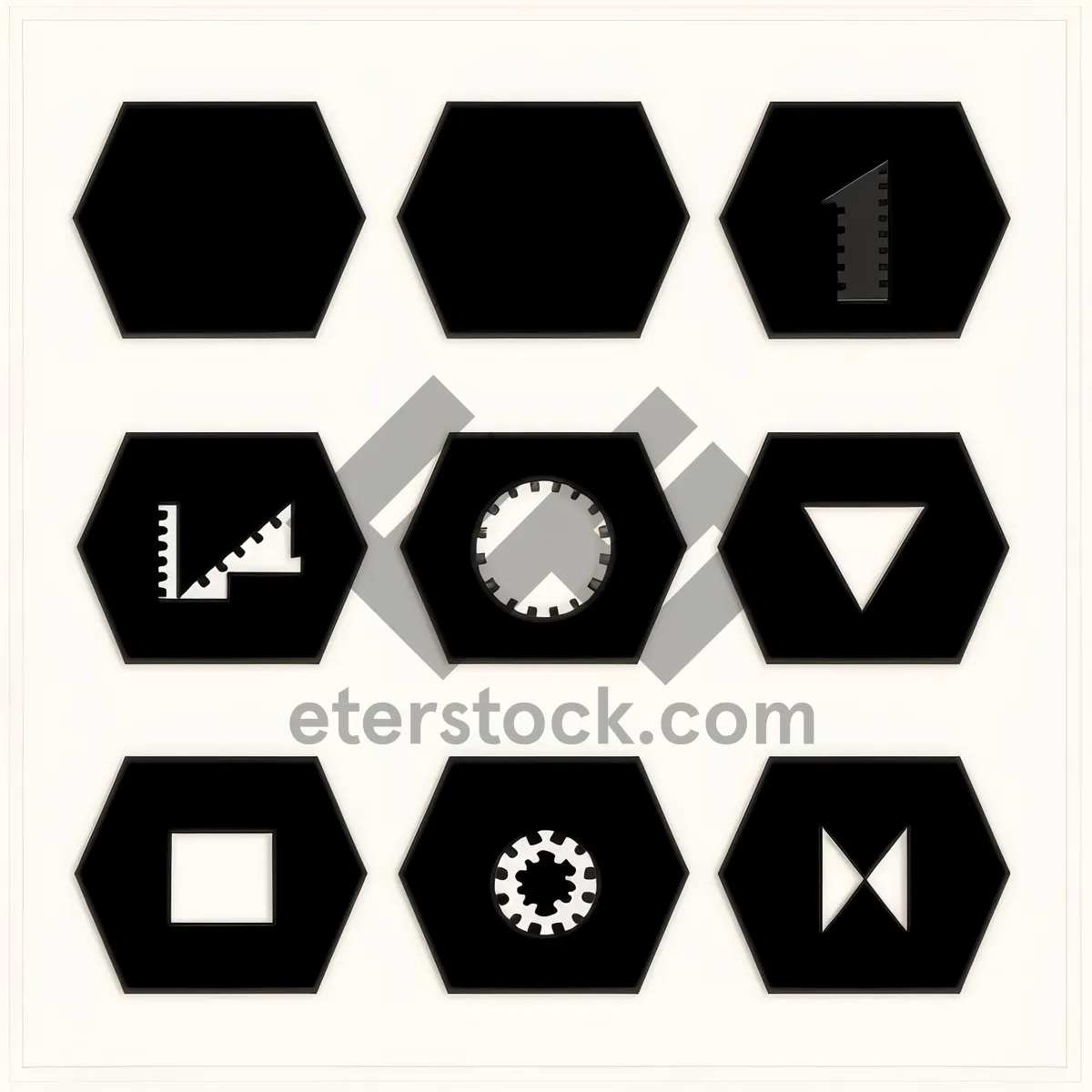 Picture of Web Buttons: Black Contour Icon Collection