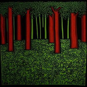 Colorful Row of Wooden Pencils in School Art Class