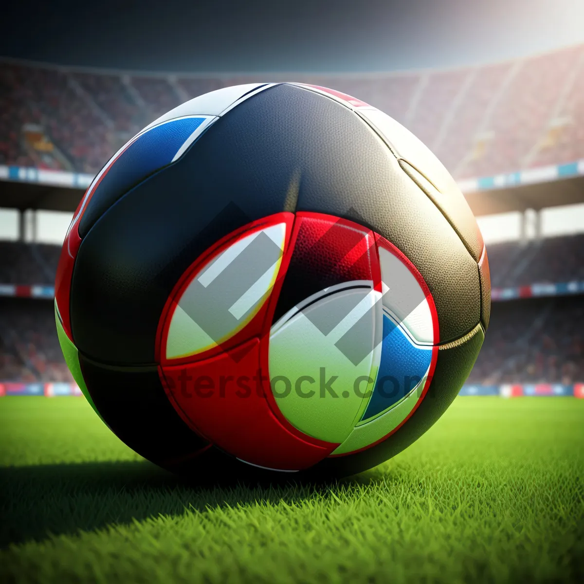 Picture of World Cup Soccer Ball in Patriotic Flag Design