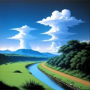 Serene Summer Sky Over Rural Landscape