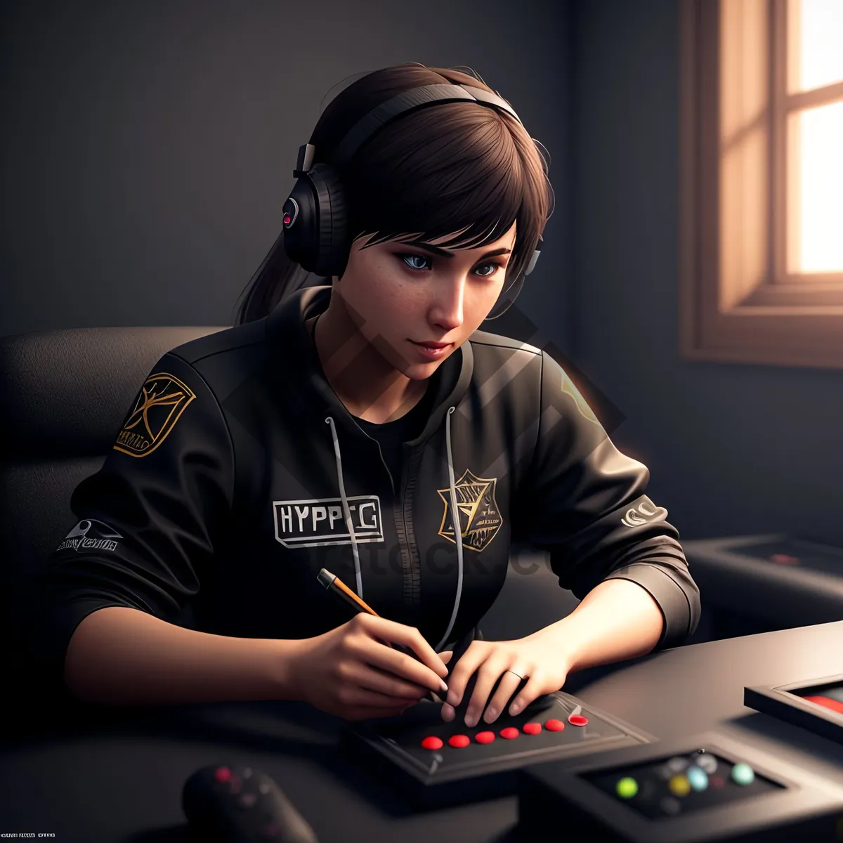 Picture of Smiling DJ Communicator at Work