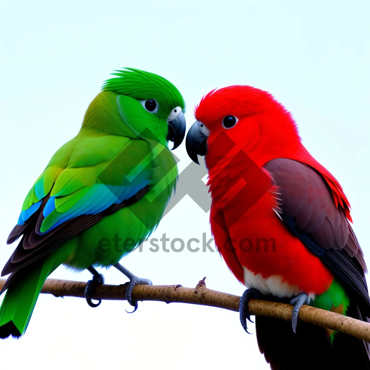 Picture of Colorful Macaw perched on branch with vibrant feathers