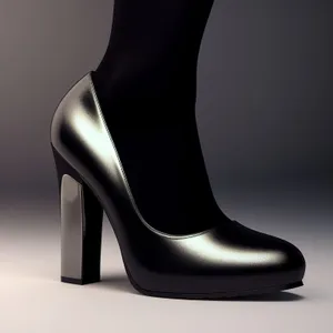 Black Leather Arctic Fashion Heels