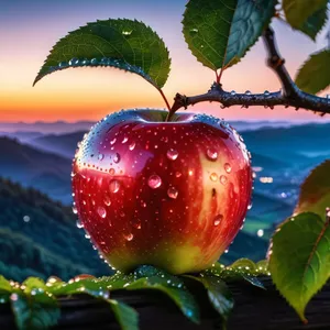 Delicious Cherry Apple Garden Fruit Branch Juicy