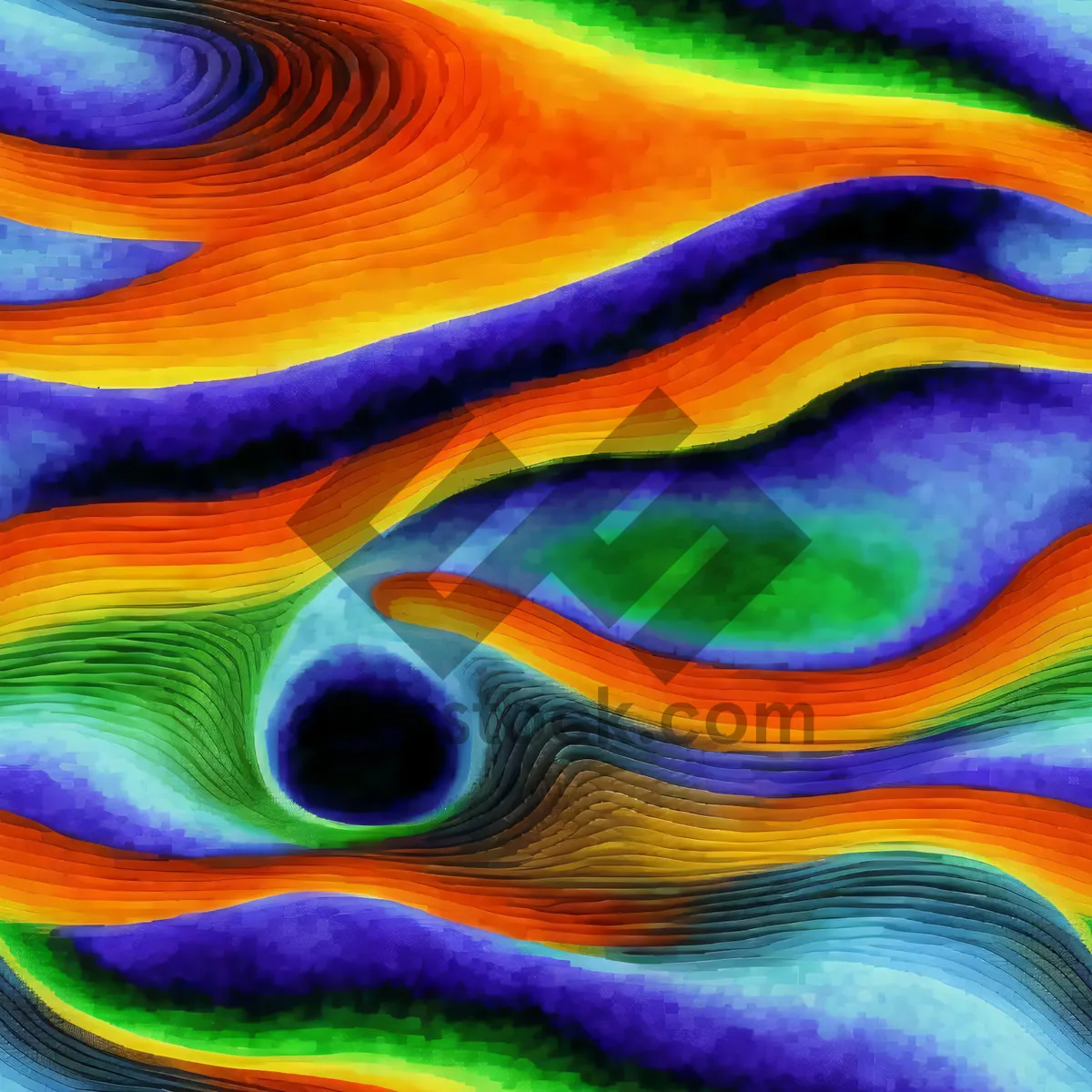 Picture of Fluid Interstellar Motion: Digital Geometric Art Energy