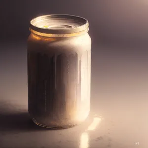 Healthy Milk in Glass Jar: Nourishing Liquid Beverage