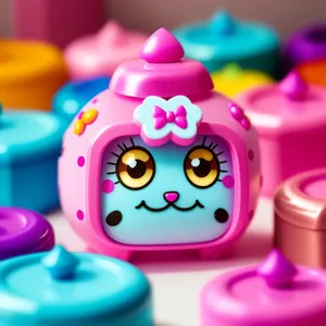 Colorful Piggy Joystick - Fun Toy Confetti