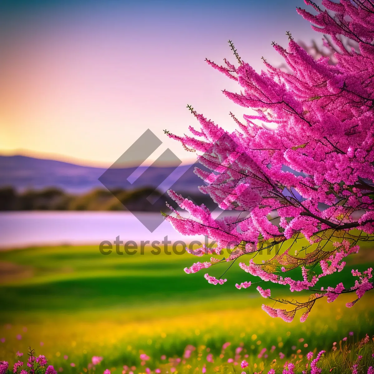 Picture of Pink Maple Sky: A Colorful Digital Art Glow