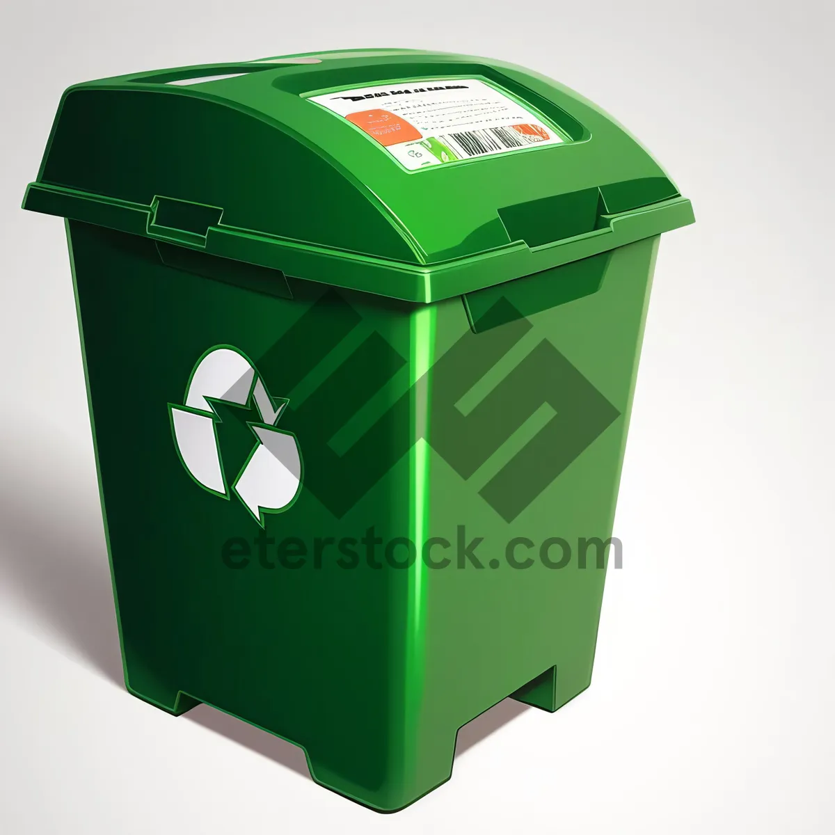 Picture of 3D Garbage Bin Container Shredder Symbol