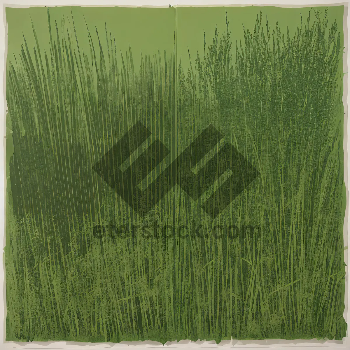 Picture of Textured textile loom in lush green field