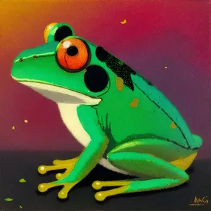 Orange Eyed Tree Frog - Wildlife Abstraction