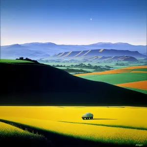 Serene countryside road amidst lush green landscape