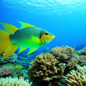 Vibrant Marine Life in Exotic Coral Reef