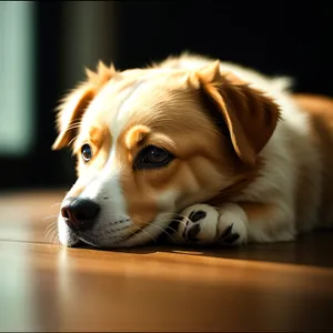 Adorable Retriever Puppy with Golden Fur