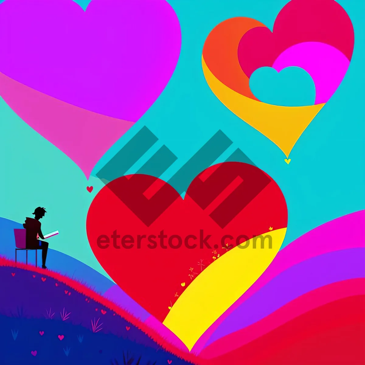 Picture of Colorful Celebration Balloon Design Art Graphic Symbol