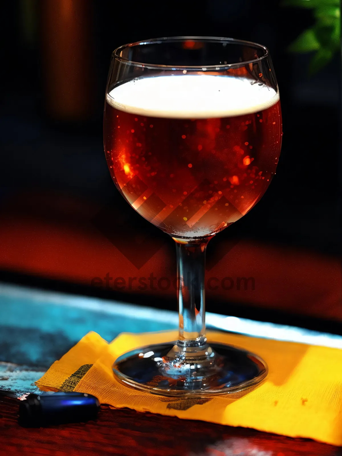 Picture of Vibrant Wine Glasses at Party Table