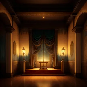 Timeless Elegance: Majestic Hall with Sacred Curtains