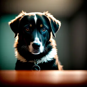 Adorable Border Collie Puppy with Cute Nose