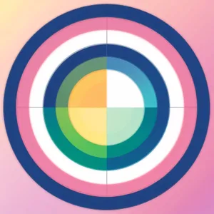 Colorful Artistic Mosaic: Gradient Circle Pattern