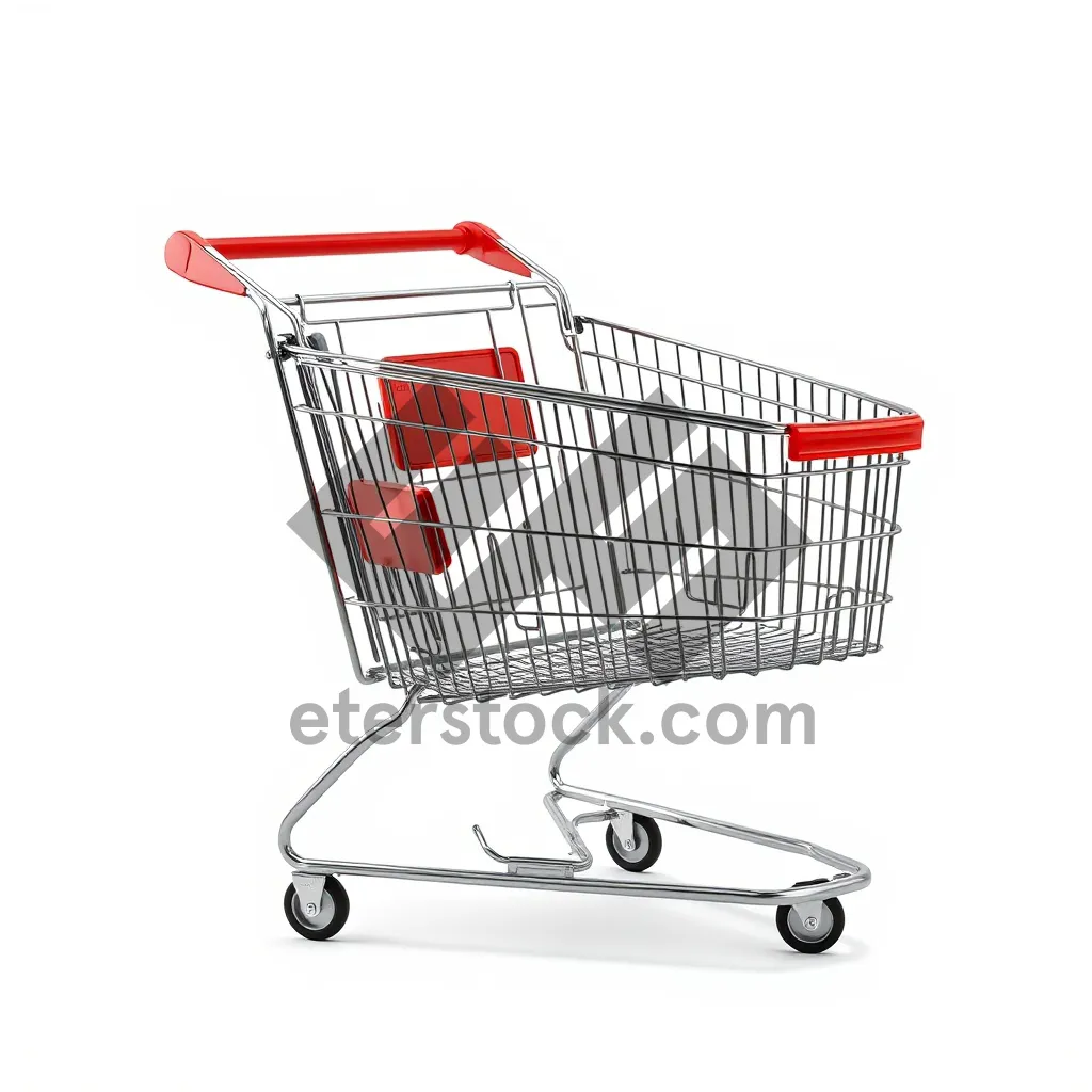 Picture of 3D shopping cart for online commerce and finance