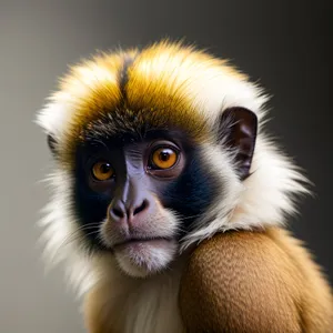 Cute Primate Monkey with Expressive Eyes