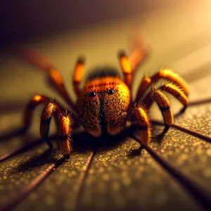 Hairy Arachnid Close-up: Tarantula - Wildlife Bug