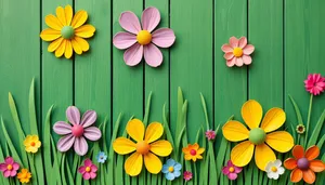 Summer Island Floral Pink Tulip Garden Blossom