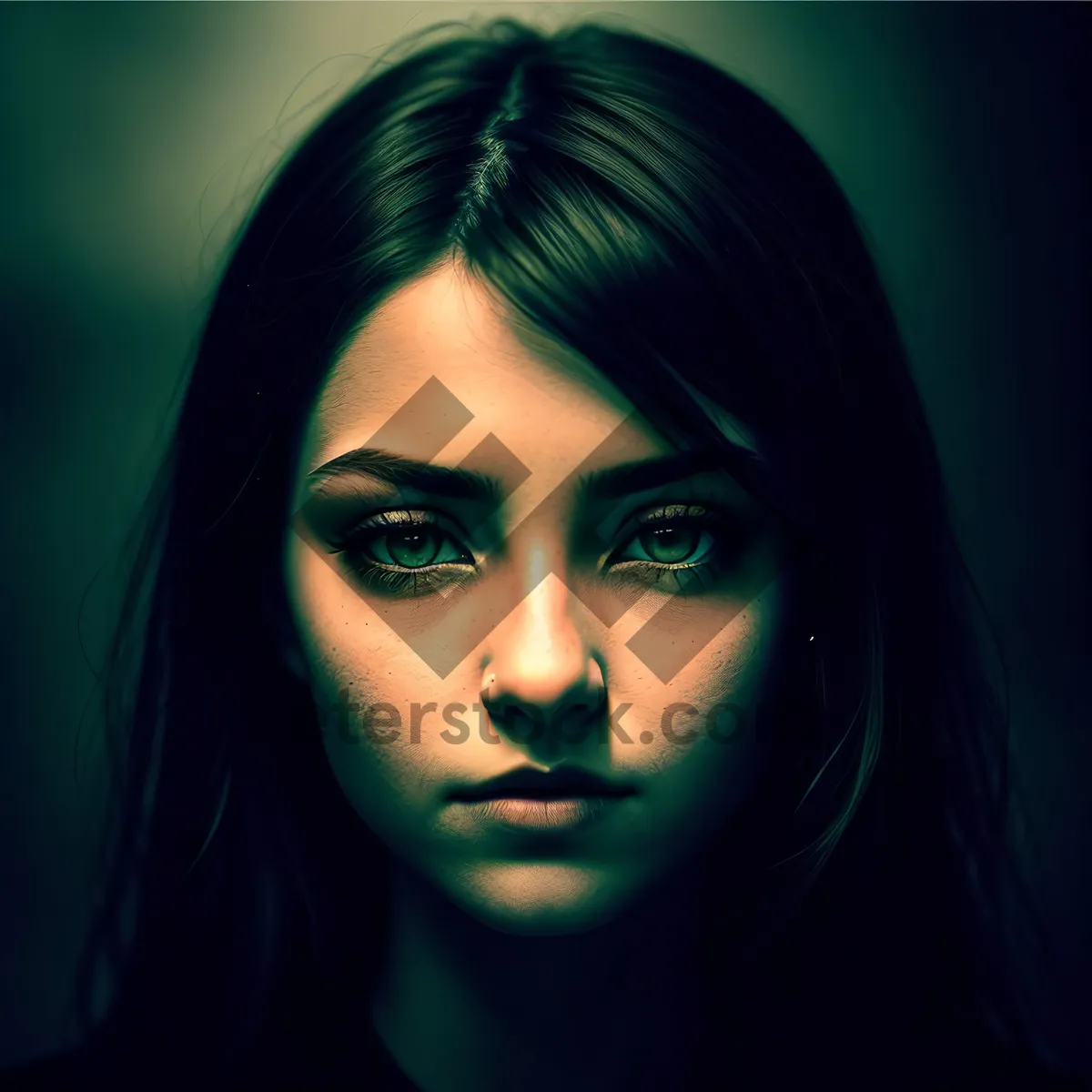 Picture of Beautiful Brunette Sorcerer with Sensual Close-up Look
