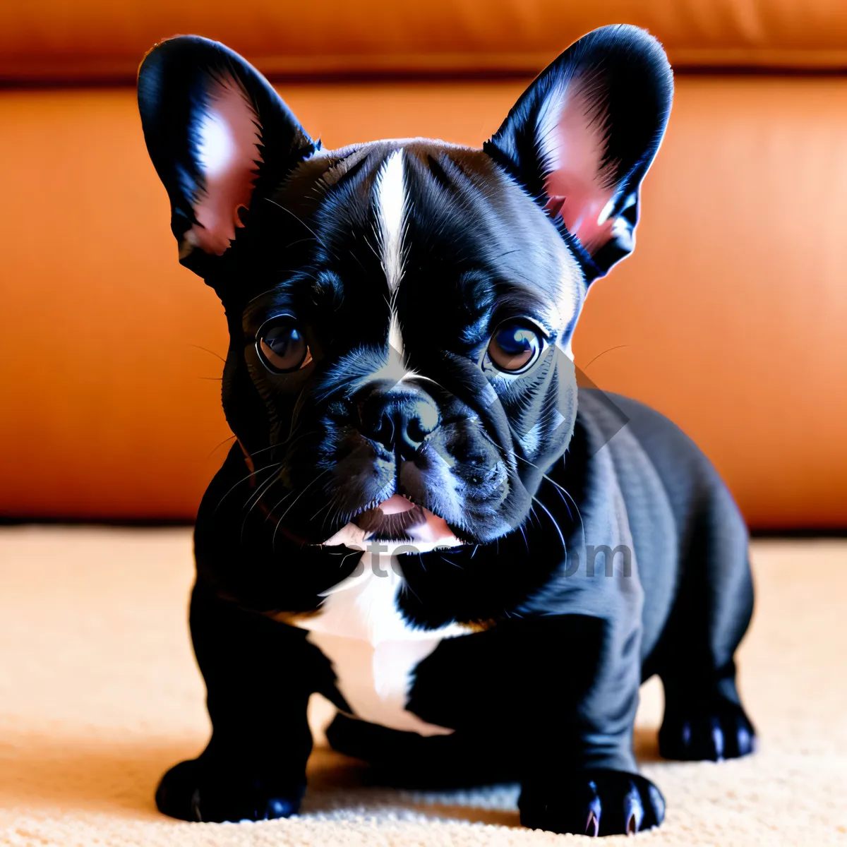 Picture of Adorable Bulldog Puppy Pose - Purebred Canine Portrait