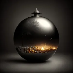 Festive Winter Glass Ball Decoration