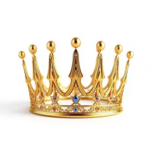 Golden Baron Crown Decoration with Heraldry Symbol