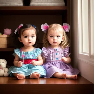 Joyful Moments: Playful Child with Doll