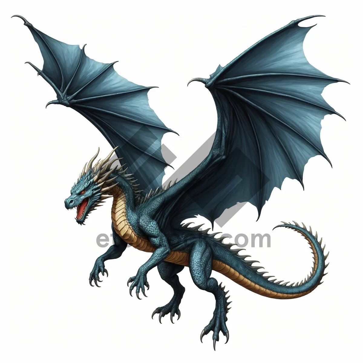 Picture of Silhouette graphic drawing of animal wing design