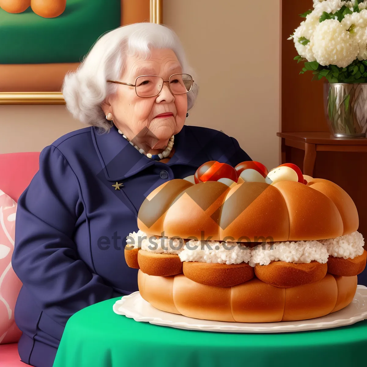 Picture of Fresh and Delicious Pumpkin Bun Snack