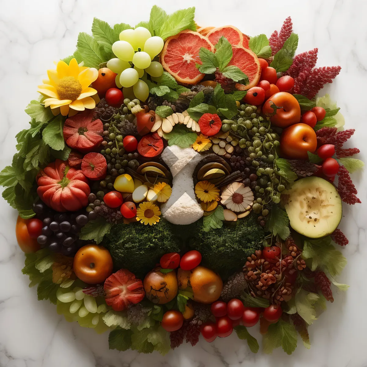 Picture of Fresh and Delicious Vegetable Bouquet Display