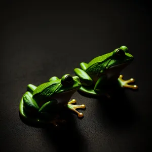 Vibrant-eyed Tree Frog in Wildlife Habitat