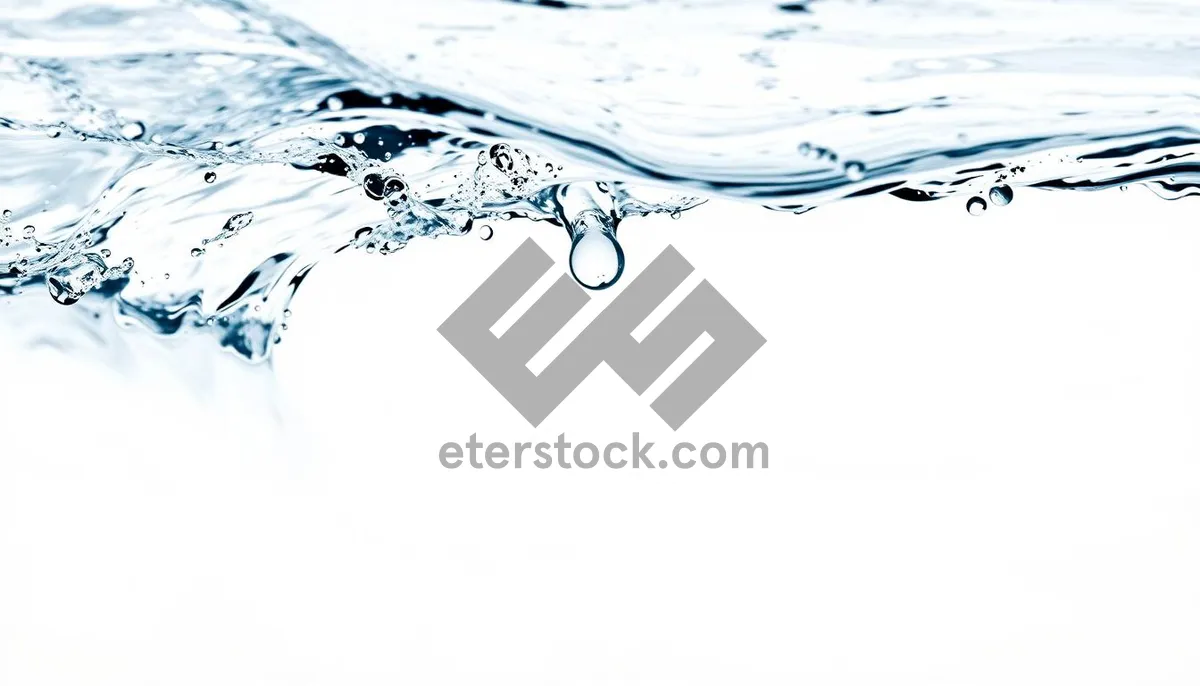 Picture of Refreshing Floral Wave Design with Splashing Water and Ice