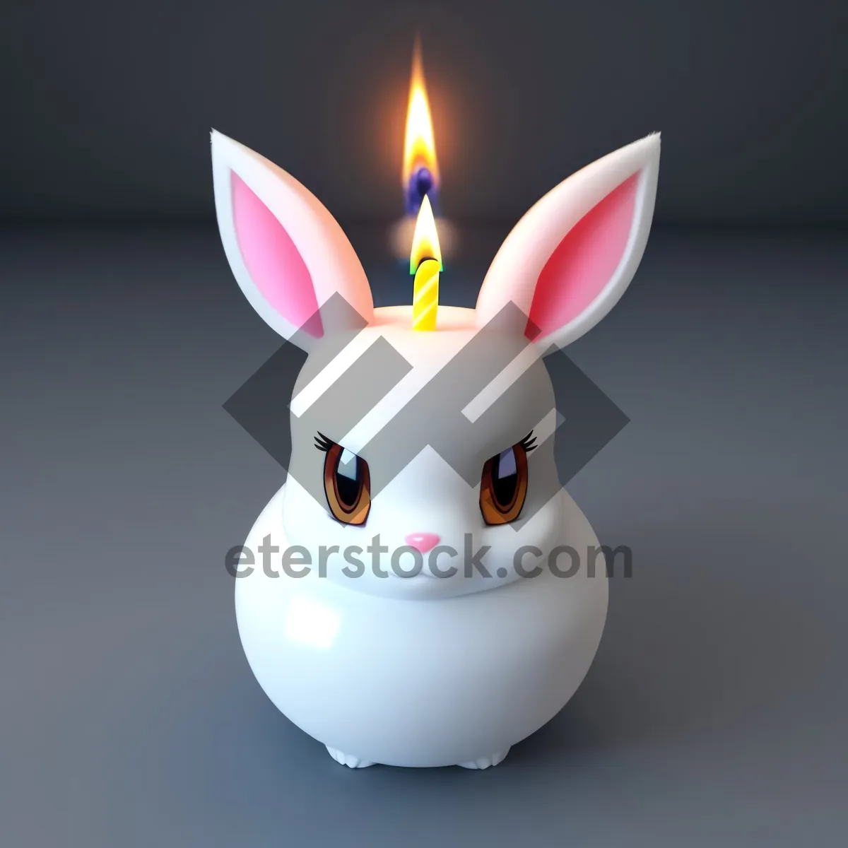 Picture of Adorable Bunny Cartoon Icon
