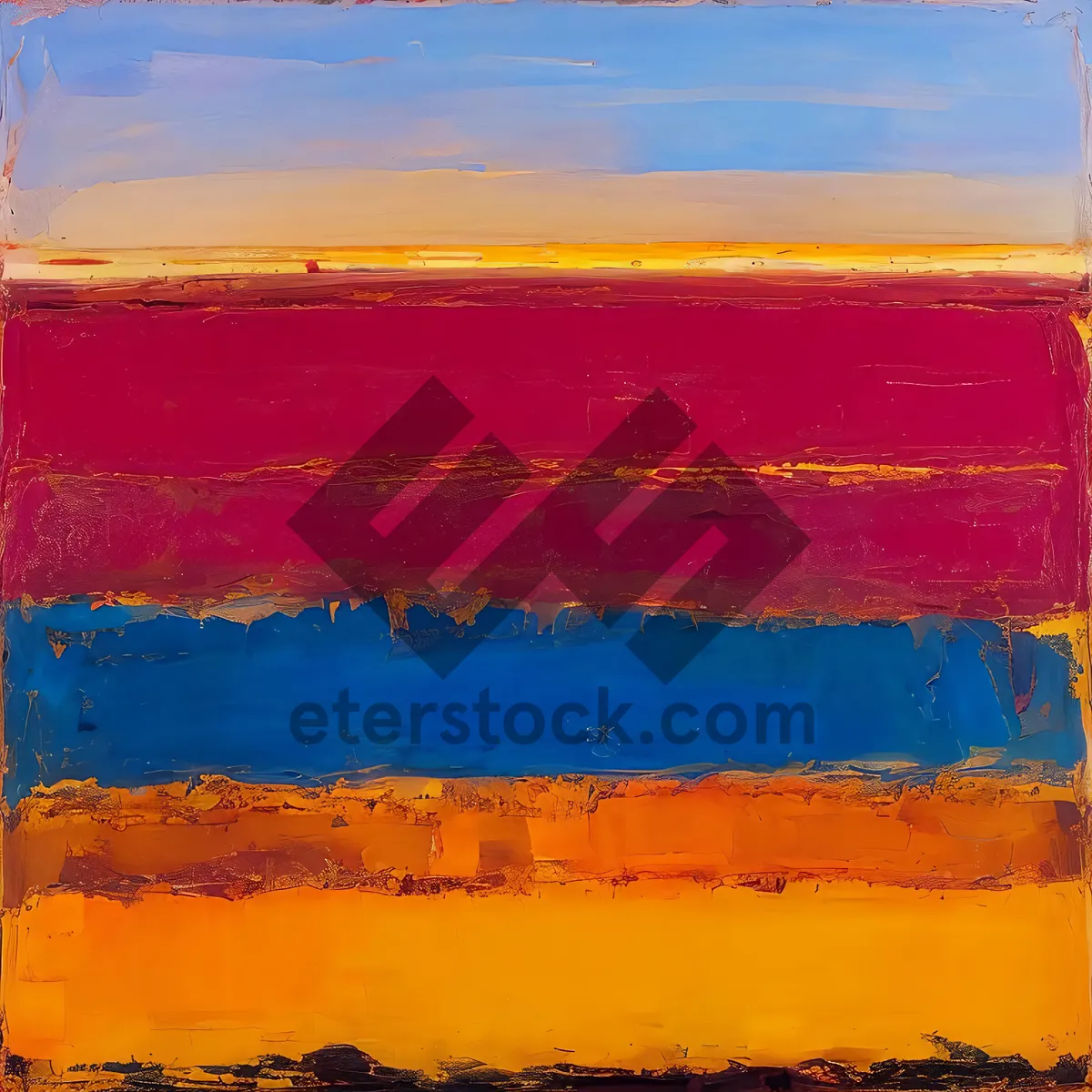 Picture of Vibrant Sunset Over Calm Ocean Waves