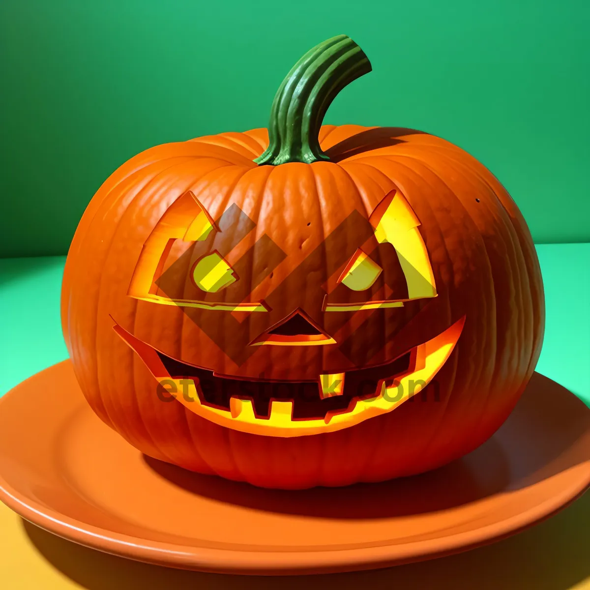 Picture of Festive Fall Jack-O'-Lantern Pumpkin Decoration