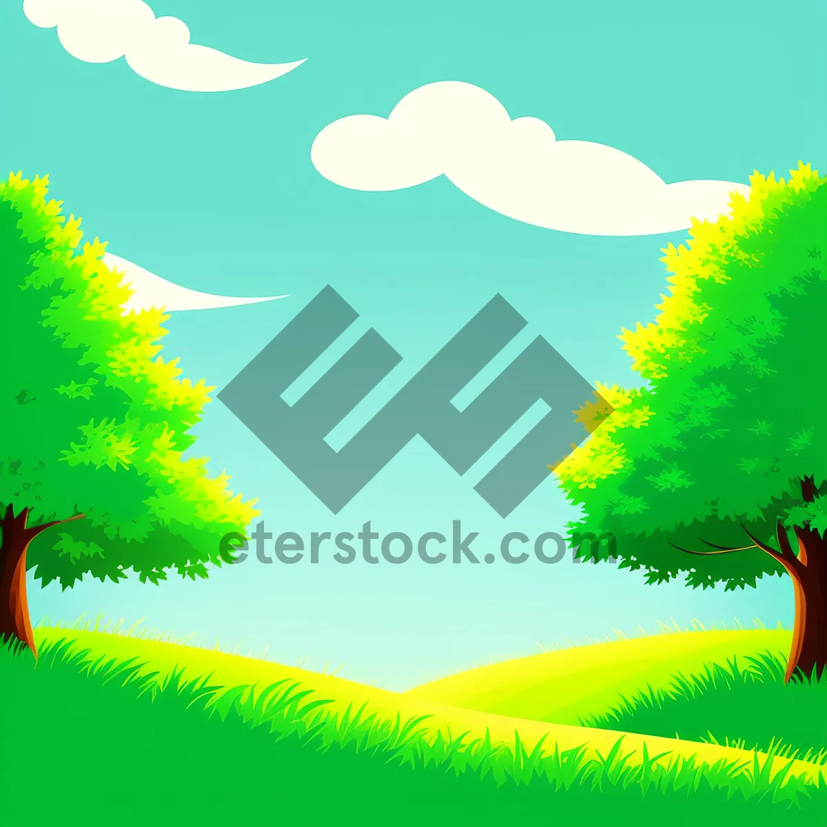 Picture of Oak Tree Summer Leaf Art Design