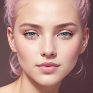 Stunning Fashion Model with Flawless Makeup and Sensual Eyes