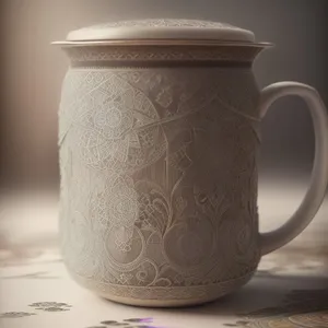 Morning Brew: Traditional Ceramic Tea Mug with Saucer